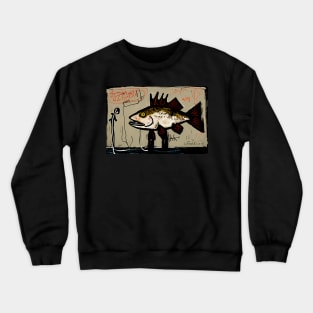 Brown Trout in Abstract Style Painting Crewneck Sweatshirt